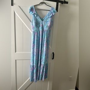 Blue beautiful Lilly midi dress